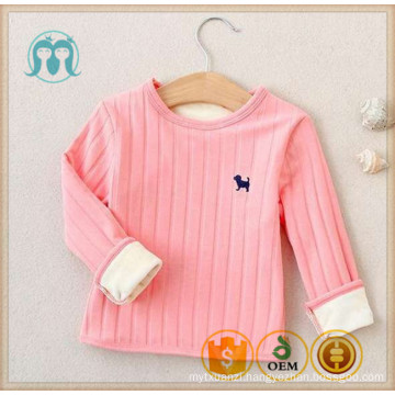 High quality baby winter fleece corduroy inside children clothings strip infant winter clothing model clothing